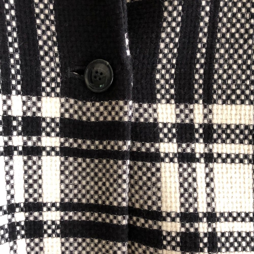 Pendleton Virgin Wool Black and White Tartan Plaid Women Blazer Jacket Size S - Picture 7 of 16